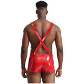 Suspender Glam One-Piece Men's Bodysuit